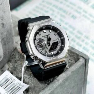 G SHOCK GA 2100 SILVER BLACK